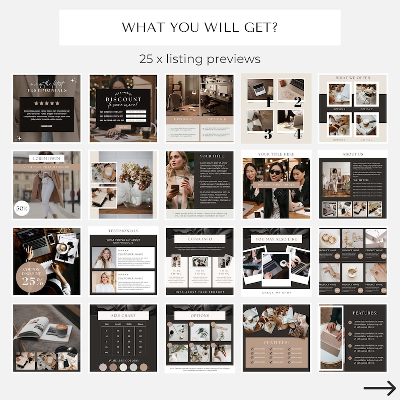 Etsy Store Template Etsy Shop Kit Etsy Shop Banner Etsy Shop Branding Kit Etsy Shop Bundle Etsy Canva Templates Etsy branding dark aesthetic