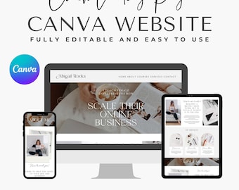 Canva Website Template for Coach Landing Page Website Business Coach Website Canva Sales Page Template Coaching Website Design Canva