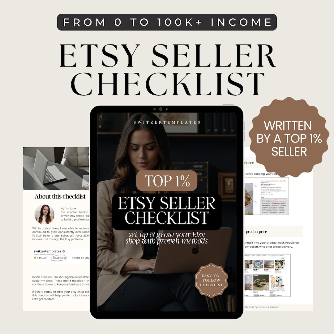How to Sell on Etsy Seller Success Guide Etsy Checklist Etsy SEO Ebook ...