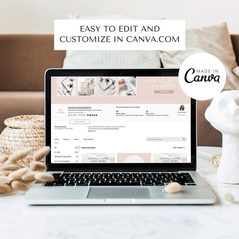Etsy Shop Kit Etsy Shop Banner Templates Etsy Shop Branding Kit Etsy Shop Template Etsy Shop Banner Kit Etsy Store Canva Templates