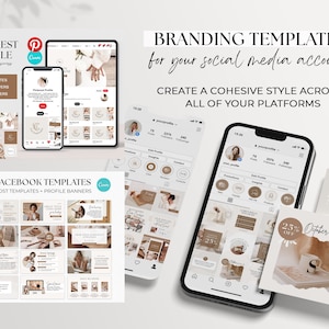 Branding Package, DIY Branding Kit, Social Media Branding Template, Marketing Bundle, Instagram Bundle, Business Brand Template Canva