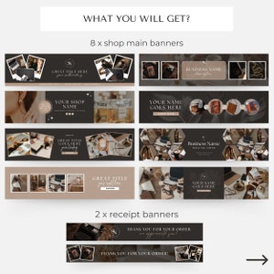 Etsy Store Template Etsy Shop Kit Etsy Shop Banner Etsy Shop Branding Kit Etsy Shop Bundle Etsy Canva Templates Etsy branding dark aesthetic