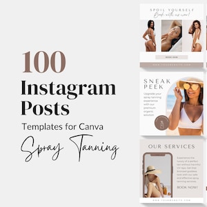 100 Spray Tan Instagram Templates Spray Tanning Posts Instagram Spray Tan Social Media Spray Tan Business Spray Tan Artist Template Canva