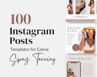 100 Spray Tan Instagram Templates Spray Tanning Posts Instagram Spray Tan Social Media Spray Tan Business Spray Tan Artist Template Canva