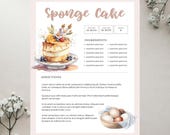 Editable Recipe Template Canva Recipe Page Template Canva Recipe card Printable Recipe Book Page Editable Recipe Card Simple recipe cookbook