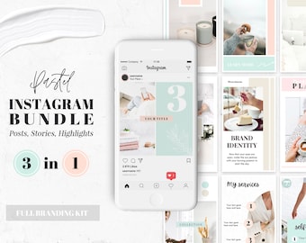 Instagram bundle template, Instagram Templates for Canva, Instagram Story Templates, Instagram Post Template, Canva Blogger Template