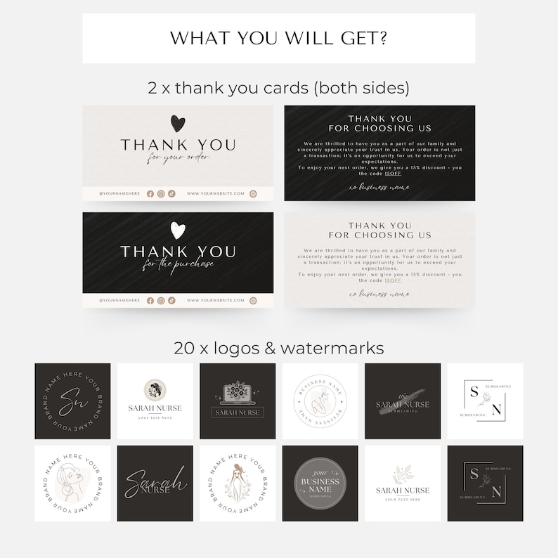 Etsy Store Template Etsy Shop Kit Etsy Shop Banner Etsy Shop Branding Kit Etsy Shop Bundle Etsy Canva Templates Etsy branding dark aesthetic