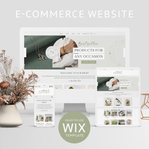 Ecommerce Wix website Template E-commerce website Online store Online shop template Wix Template Wix Theme Wix Layout Wix Shop Green website