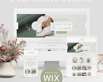 Ecommerce Wix website Template E-commerce website Online store Online shop template Wix Template Wix Theme Wix Layout Wix Shop Green website