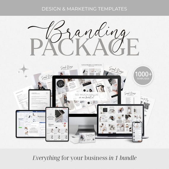 1000 Branding Kit Templates Digital Marketer Personal Brand Kit Business Coach Posts Business templates Branding Package Social Media Bundle