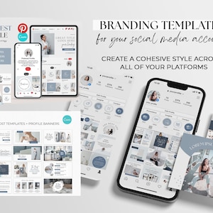 Branding Package Business Templates Canva DIY Branding Kit Instagram Bundle Branding Design Template Social media Canva Template Bundle
