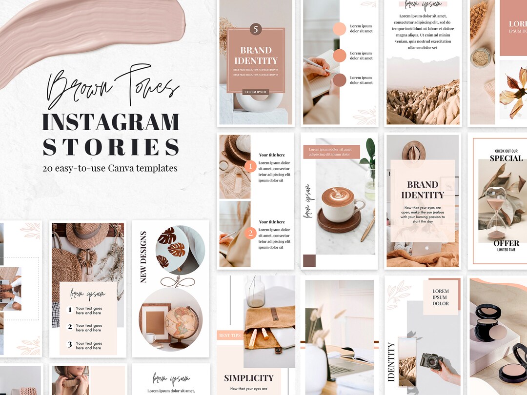 Ig Story Template, Canva Template for Story in Beige, Brown Instagram ...