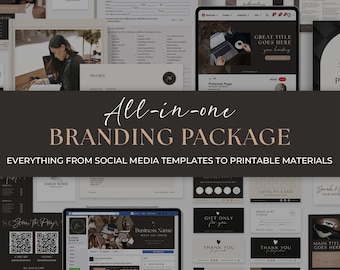 Social Media Bundle Business Marketing Template Branding Kit Social Media Post Faceless Marketing Branding Package Coach Instagram Template