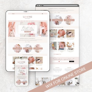 Ecommerce website template Wix website template Wix online store eCommerce Website Theme- eCommerce Website Online shop Web Theme