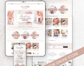 Ecommerce website template Wix website template Wix online store eCommerce Website Theme- eCommerce Website Online shop Web Theme