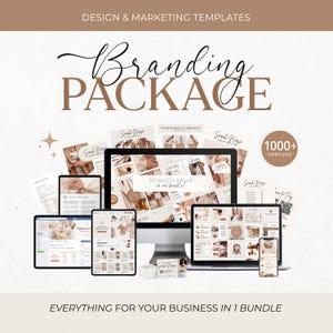 Full Branding Package DIY Branding Kit Social Media Branding Template Marketing Bundle Instagram Bundle Business Brand Template Canva