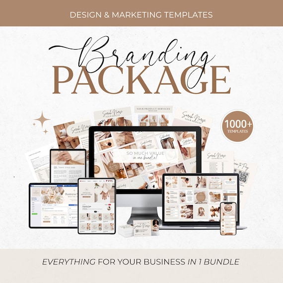Full Branding Package DIY Branding Kit Social Media Branding Template Marketing Bundle Instagram Bundle Business Brand Template Canva