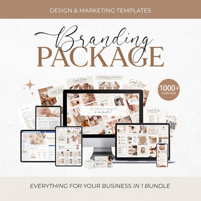 Full Branding Package DIY Branding Kit Social Media Branding Template Marketing Bundle Instagram Bundle Business Brand Template Canva