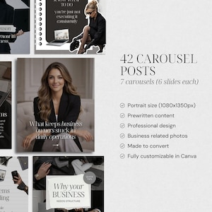 Instagram Carousel Templates Business coach Financial expert Content Creators Social media agency Carousel post Viral IG Trendy Instagram