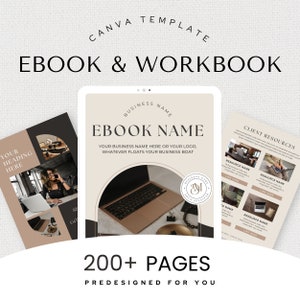 Canva eBook Template Course WorkBook Template How to Create e-Book Lead Magnet Template Canva Coaching Template Worksheets Workbook