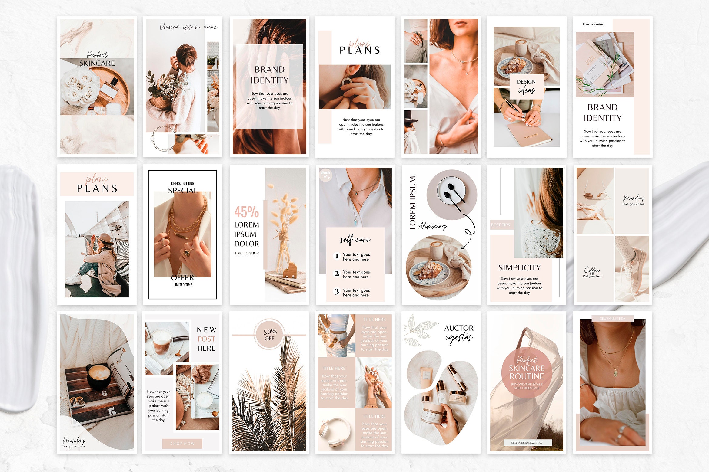 100 Neutral Instagram Posts | Neutral Instagram Stories for Canva ...