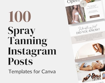 Modèles Instagram spray bronzage, publications Instagram spray bronzage, Spray tan sur les réseaux sociaux, Entreprises, Bronzage spray Modèles pour artistes Canva