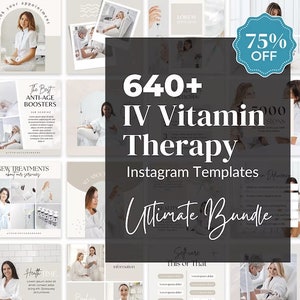 IV Therapy Marketing Templates Iv Drip Template Iv Hydration Therapy Iv Vitamin Therapy Iv Hydration Social Media Iv Infusion Canva template