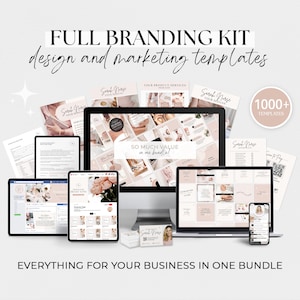 1000 Branding Package Templates, DIY Branding Kit, Social Media Branding Bundle, Branding Logo Kit, Instagram Bundle, Business Marketing