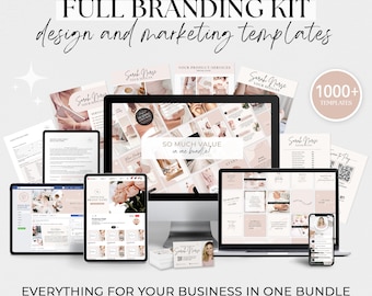 1000 Branding Package Templates, DIY Branding Kit, Social Media Branding Bundle, Branding Logo Kit, Instagram Bundle, Business Marketing