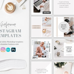 Business instagram templates for Canva. Business Instagram Posts. Premade Instagram templates. Instagram Posts for Canva and Photoshop
