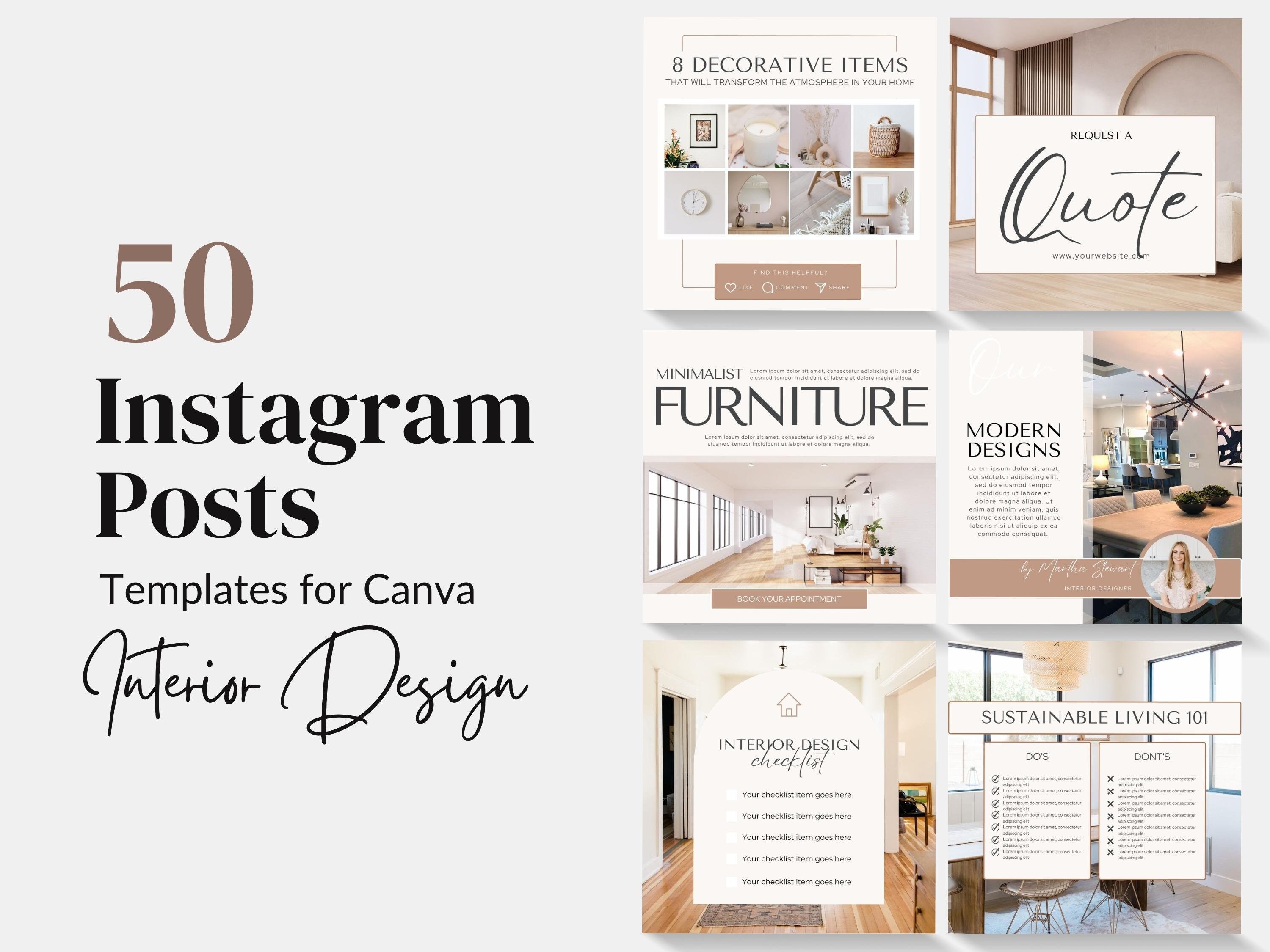 Interior Design Instagram Post Template Interior Design IG Post ...