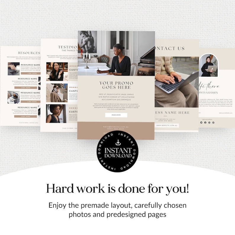 Ebook Template Canva Coaching Guide Book Canva Template Dark Luxury Ebook Lead Magnet Course Creator Template Modern Workbook Worksheets