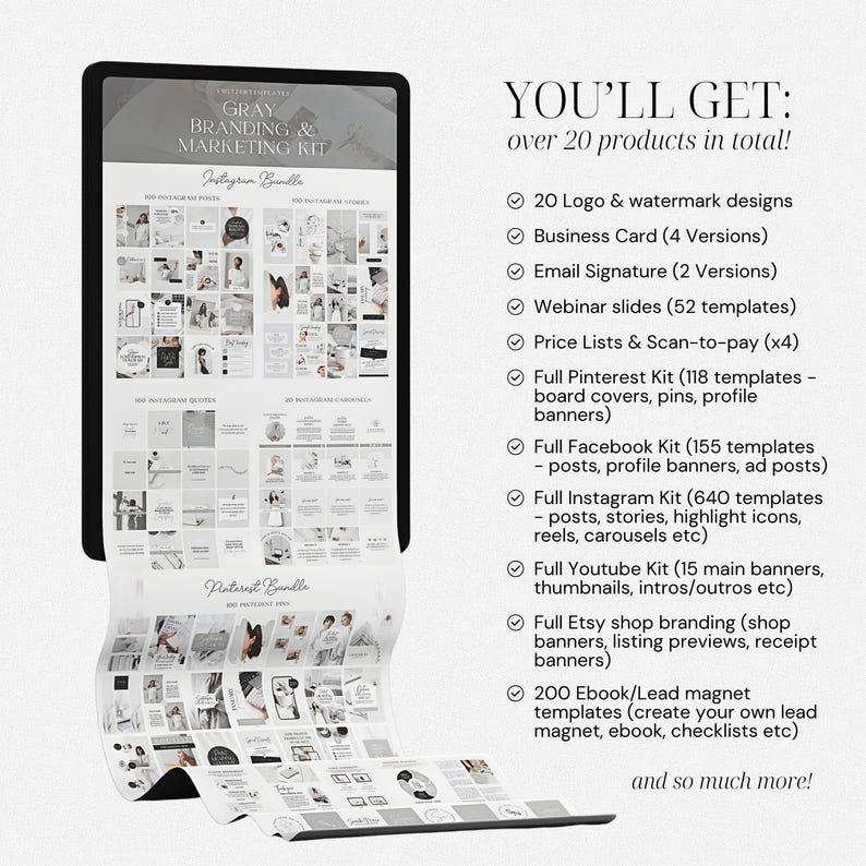 Branding Kit Templates Digital Marketer Personal Brand Kit Business Coach Posts Business templates Branding Package Social Media Bundle