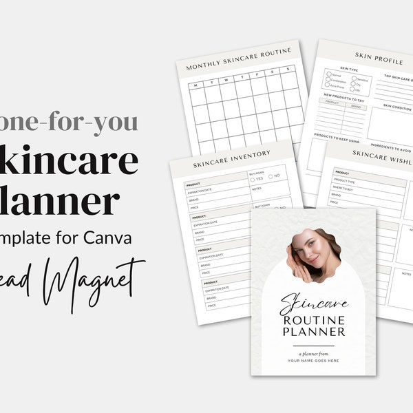 Skincare Planner Beauty Routine Planner Skincare Routine Planner Printable Skin Care Planner Glow Up Planner for Esthetician Business