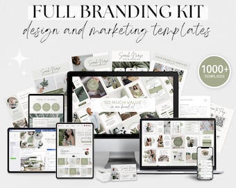 1000 Branding Kit Templates Branding Package Templates Social Media Bundle Brand Kit Instagram Bundle Business Marketing Templates Bundle