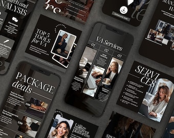 Modern Instagram Templates for Coaches & Business consultant Virtual assistant template Social Media Manager Instagram Post Stories Carousel