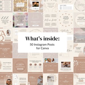 Spiritual Instagram Template, Mystical Instagram Templates, Spiritual Coach Social Media, Chakra Healing Posts, Holistic Wellness Coach Yoga