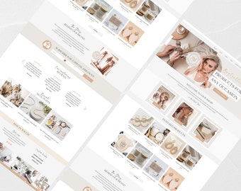 Ecommerce Website Template Ecommerce Website Design Wix Website Online store Online shop template Wix Template Wix Theme Boho Website
