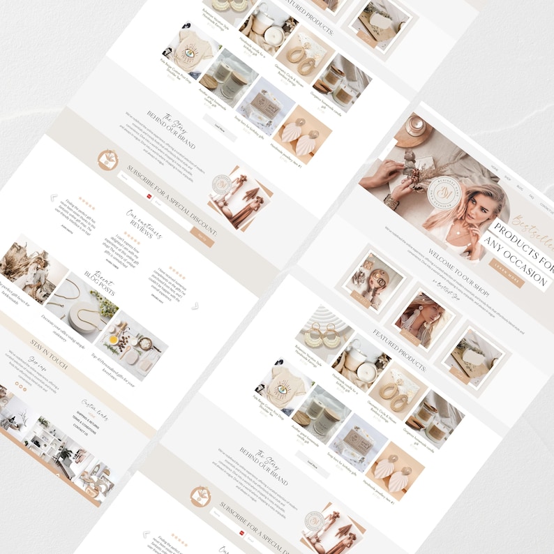 Wix Theme Boutique Website Template Wix Ecommerce Template Fashion Website Template Ecommerce Website Shopping website Premade wix website