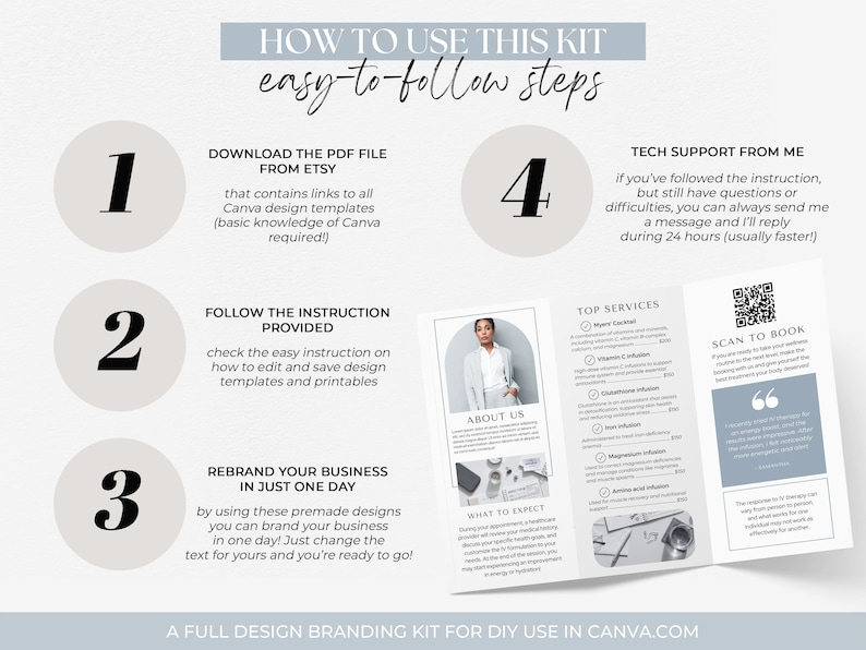 Branding Package Business Templates Canva DIY Branding Kit Instagram Bundle Branding Design Template Social media Canva Template Bundle