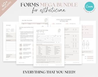 Esthetician Consent Forms Facial Consent Forms Client Intake Forms Business Forms Consent Form Esthetician Form Template Botox Intake Form
