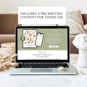 Canva website template Canva website spiritual Canva website fitness Canva website service business Sales page template Landing Page Canva