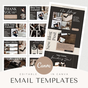 Email template Email Newsletter Pack Email Marketing Canva Template MailChimp FloDesk ConvertKit  Klaviyo Email Template Email design Bundle