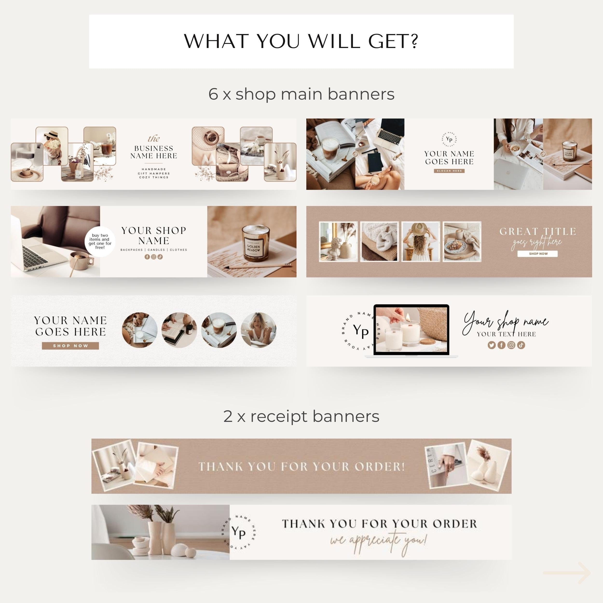 Etsy Shop Banner Kit Etsy Shop Templates Etsy Shop Branding Kit Etsy