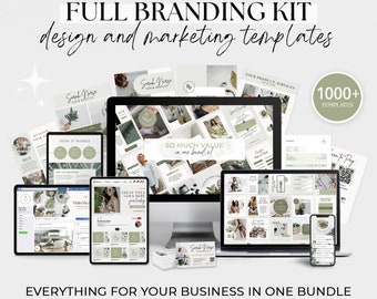 1000 Branding Kit-sjablonen Brandingpakketsjablonen Social Media-bundel Merkkit Instagram-bundel Bundel voor zakelijke marketingsjablonen
