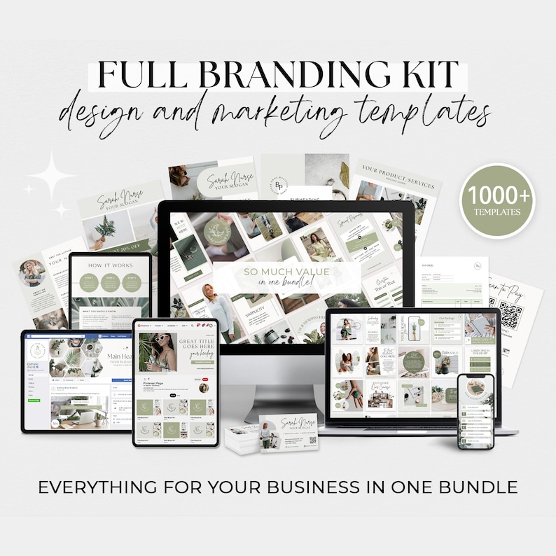 Branding Kit Templates Branding Package Templates Social Media Bundle Brand Kit Instagram Bundle Business Marketing Templates Bundle