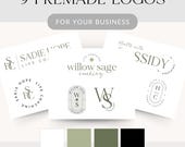 Premade logo Template Canva Logo design Premade Small Business Logo Set Editable Canva template Coach Logo Minimalist logo Health coach