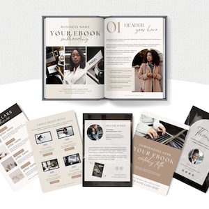 Ebook Template Canva Coaching Guide Book Canva Template Dark Luxury Ebook Lead Magnet Course Creator Template Modern Workbook Worksheets