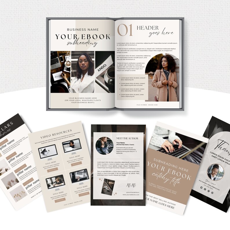 Ebook Template Canva Coaching Guide Book Canva Template Dark Luxury Ebook Lead Magnet Course Creator Template Modern Workbook Worksheets
