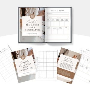 Blogger Planner Printable Blog Post Generator Planner Blogger Journal Business Planner Blog Post Planner Blogger Tools Blogger Ebook Canva
